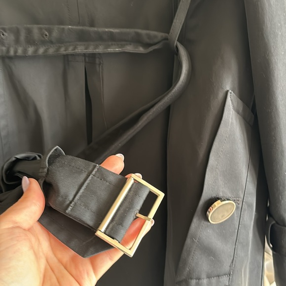 London Fog Black Trench - Picture 10 of 11